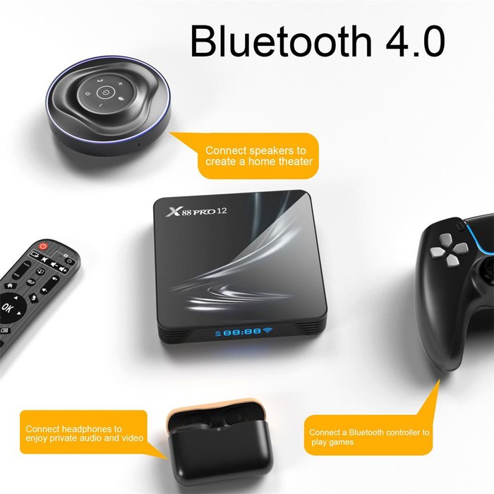 X88 Pro 12 4K TV Box Android 12 Bluetooth 4.0 RK3318 Dual Wifi 6 STB Set Top Box