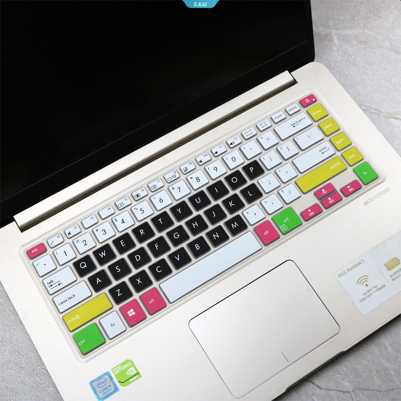 Silicone Silicone Suitable for ASUS 14 &quot;Vivobook S510U X505Z X505X X505b A510U S5100 K505 A505ZA Silicone Waterproof and Moistureproof Keyboard Full coverage 【 ZK 】