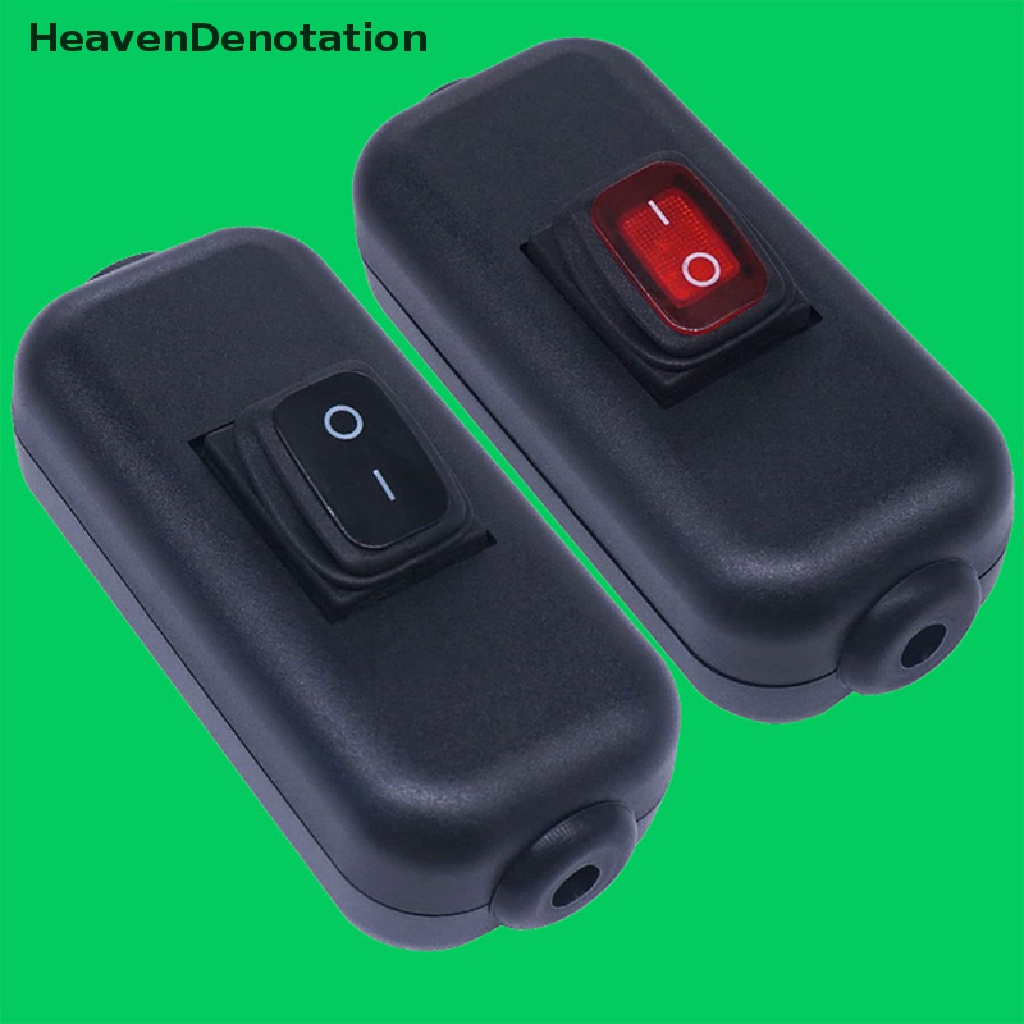 [HeavenDenotation] 6a 250VAC Waterproof IP65 Inline Cable Rocker Switch Max AC100~250V Indikator LED HDV