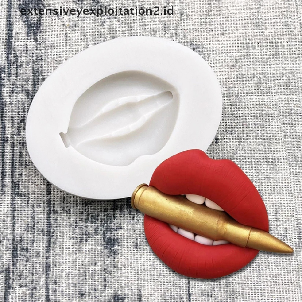 {NEW} 1pc Lips Cetakan Silikon Valene's Day Mold DIY Alat Dekorasi Kue Dapur.