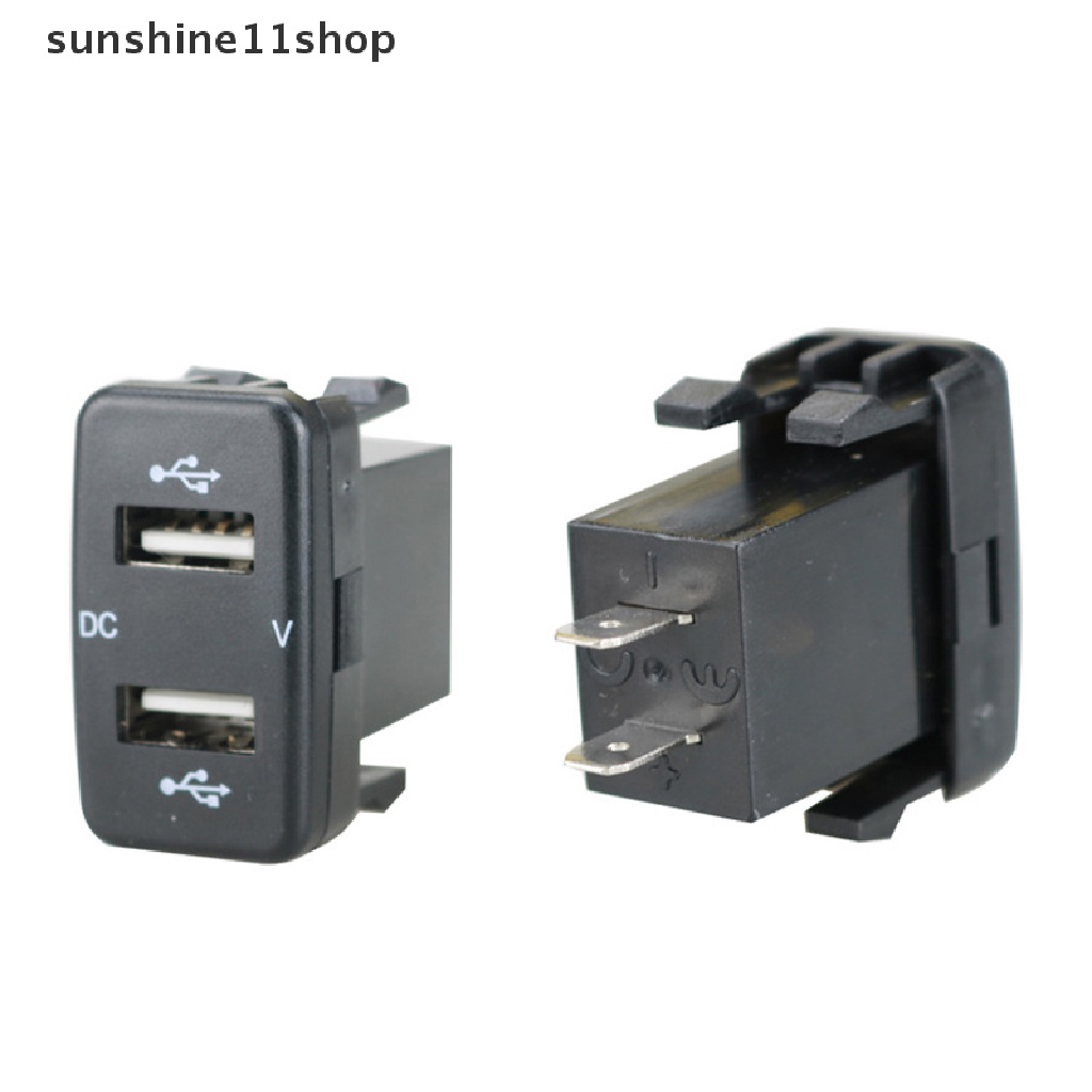 Sho Fast Charger Charger Mobil Dual Port 12-24V 4.2A Soket Dengan Tampilan Tegangan Power Socket Charger Aksesoris Otomatis Dengan Line N