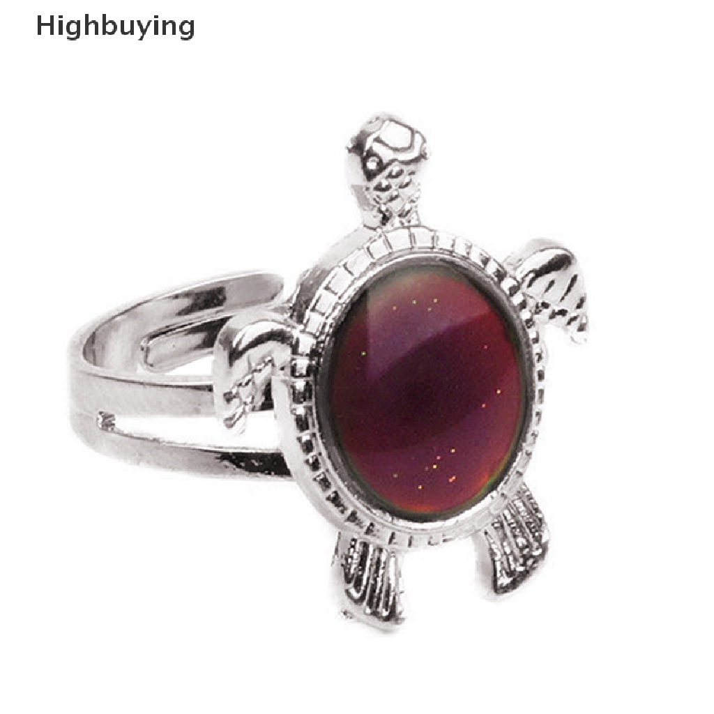 Hbid Fashion Chic 1PC Mood Ring Berubah Warna Turtle Adjustable Temperature Ring Glory