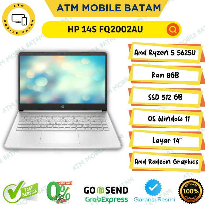 Laptop Hp 14S FQ2002AU Ryzen 5 5625U 8/512Gb OHS 2021