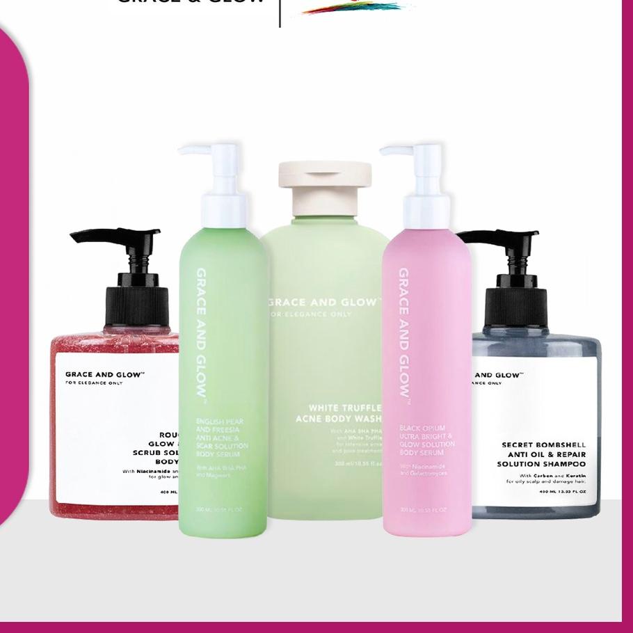 ✶ Grace And Glow Body Shower - Shampoo - Body Serum | Sabun Badan Harum ֍