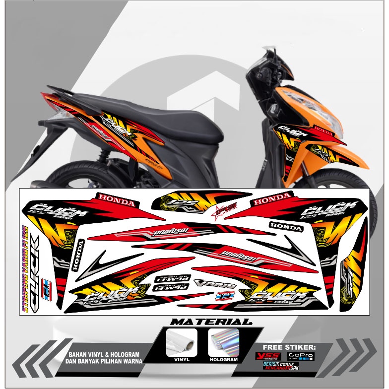 Jual STIKER STRIPING VARIASI HONDA VARIO 125 2012-2015 DECAL HONDA