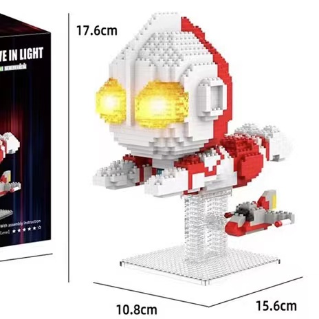 Kompatibel Dengan Lego Ultraman Mini Partikel Merakit Blok Bangunan Puzzle Anak Dewasa Edukasi Susah Tinggi