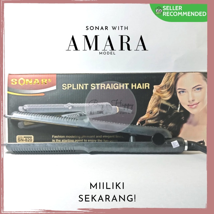 Catokan Rambut Sonar Amara Sn-820 Catok Rambut 2 In 1 Original Import