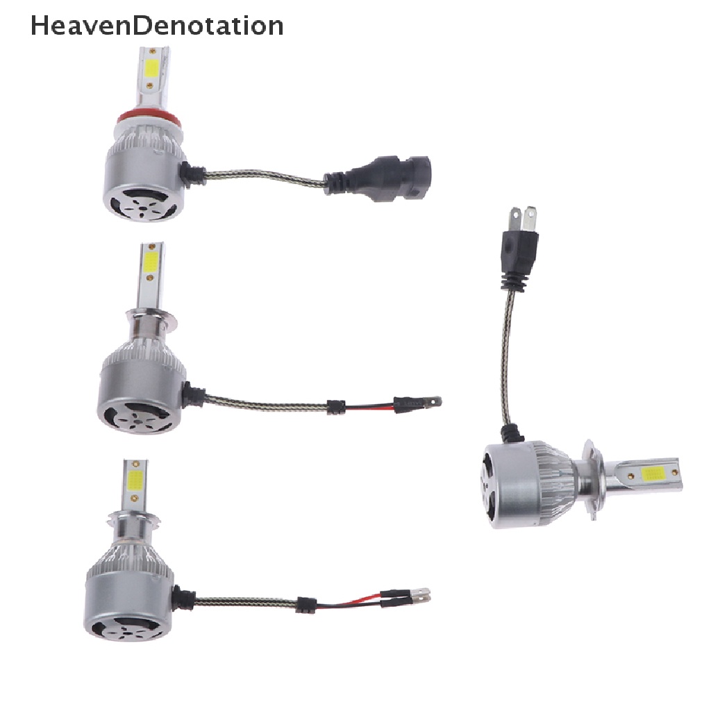 [HeavenDenotation] H1 H7 H11 COB Lampu Bohlam Led Mobil Hi-Lo Beam 36W 16000LM 6000K Lampu Mobil Led HDV