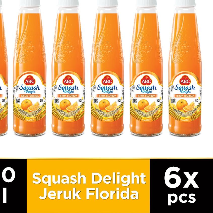 

☼ ABC Sirup Squash Delight Jeruk Florida 460 ml - Multi Pack 6 pcs ✻