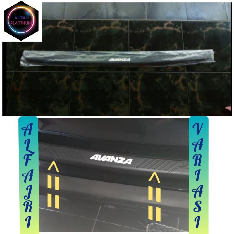 REAR SCUFF PLATE/SILLPLATE BELAKANG LOGO TOYOTA AVANZA LAMA/VVT-I