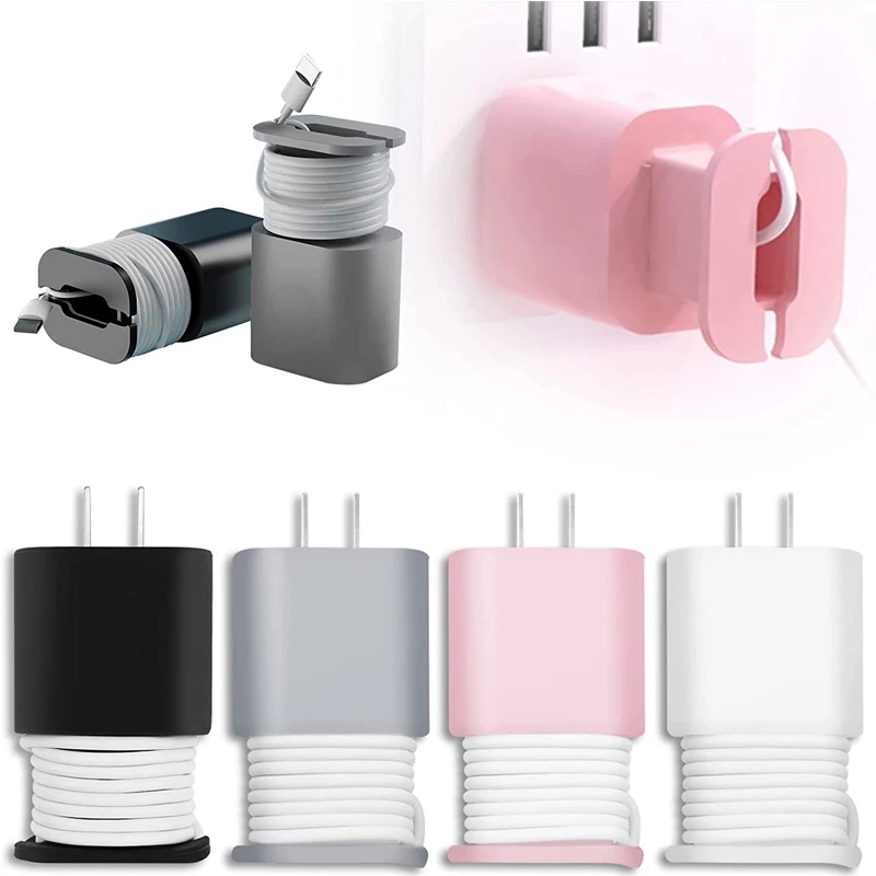 Charger Silicone Case Pelindung 2in1 Silikon Charger Protector Data Cable Winder Perlindungan Anti Putus Penyimpanan Kabel Data Cable Winder Perlindungan Anti Putus Penyimpanan Kabel