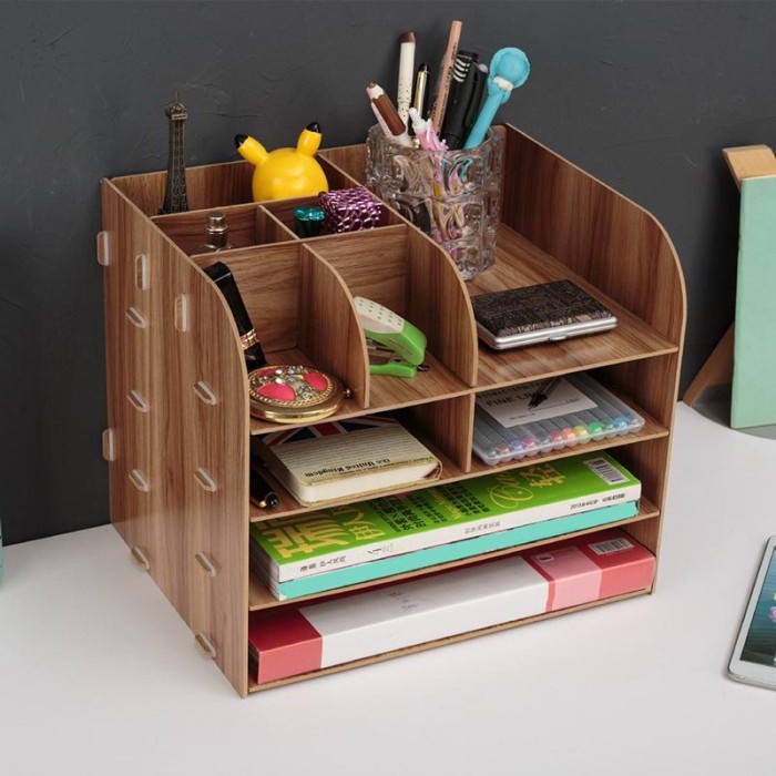 

Terlaris Ab Wooden Diy Assemble Desktop Organizer Office Desk Organizer Drawer