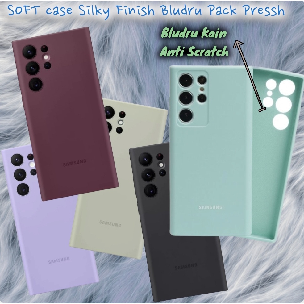 ORI  Softcase Silky Finish Bludru LOGO Samsung S24 S23 S23FE S23+ S23ULTRA S22 S22+ S22Ultra S21FE S