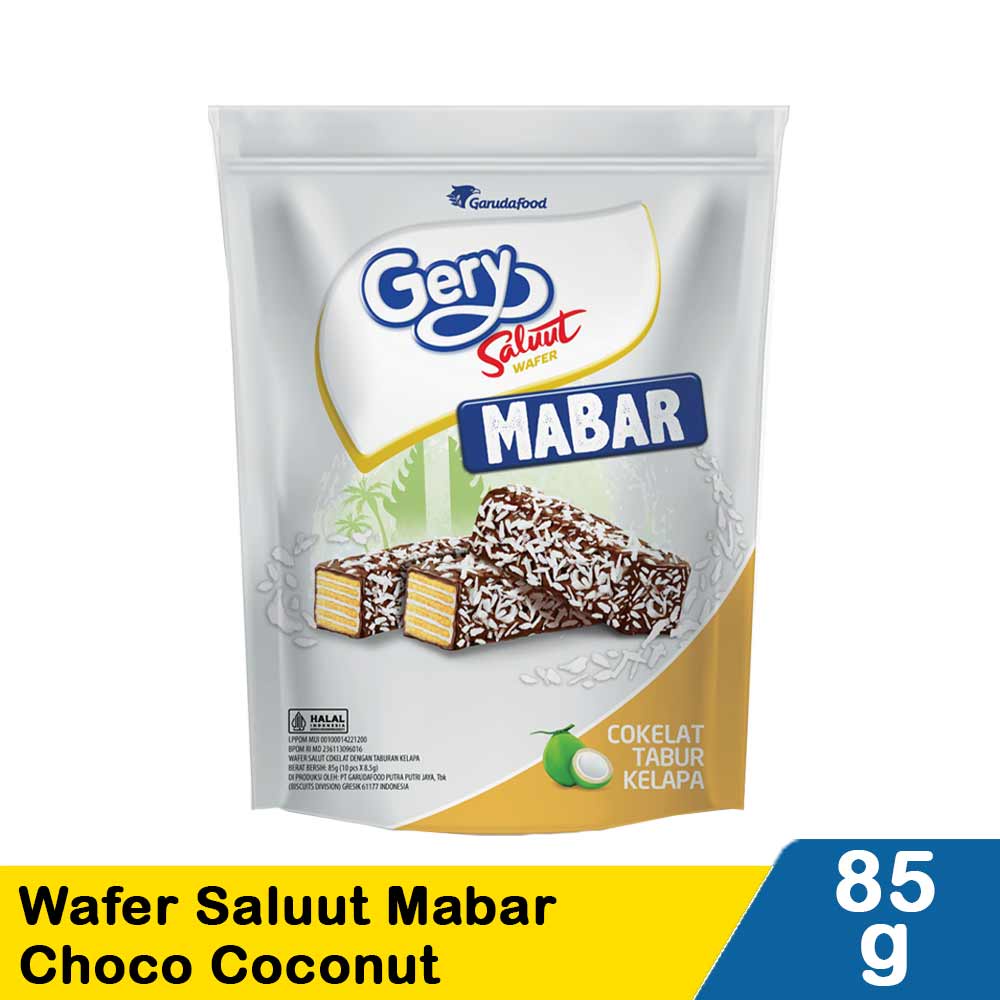 

Gery Salut Mabar Wafer Cokelat Tabur Kelapa 85gr