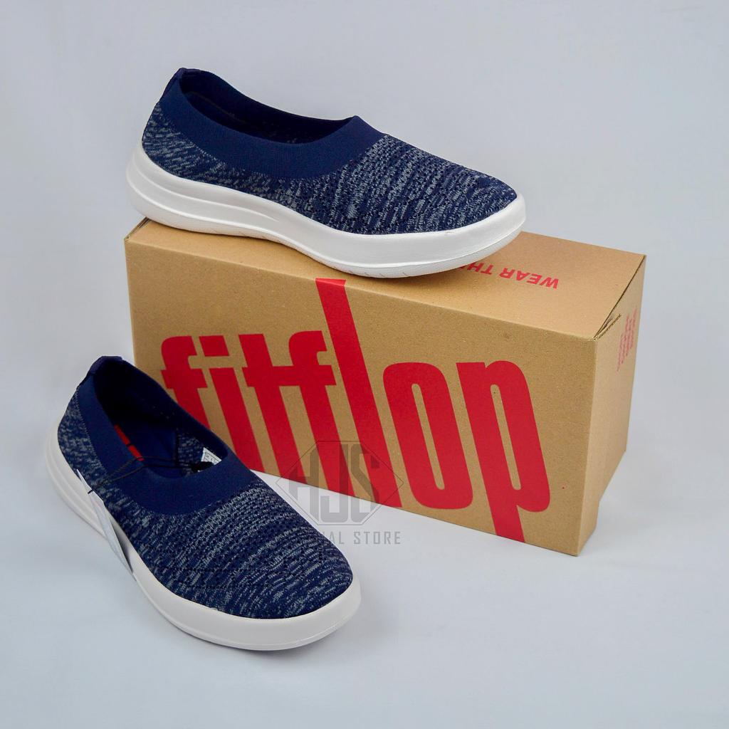 Sepatu Wanita FlyKnit Slip On AntiSlip Soft Canvas Sepatu Fitflop Wanita Rajut