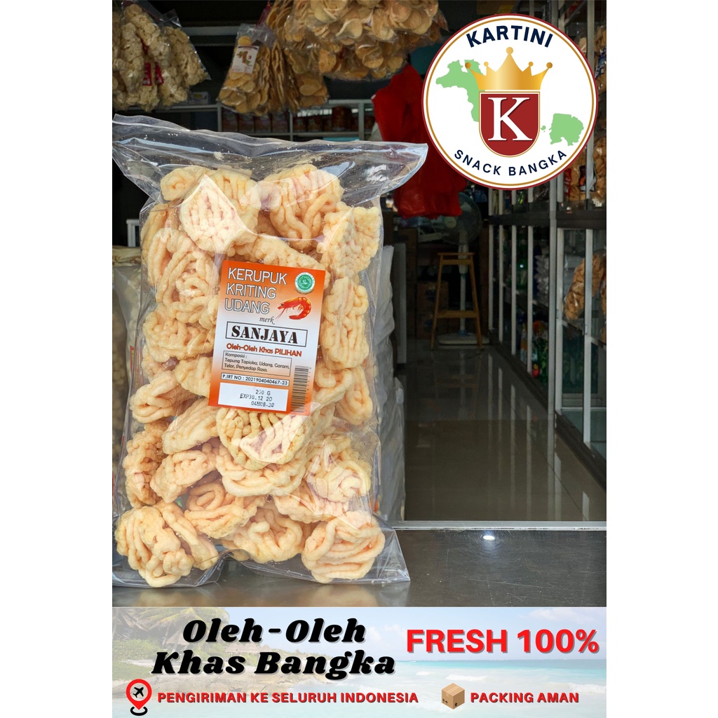 

Kerupuk Goreng Udang Sanjaya 250gr Khas Bangka