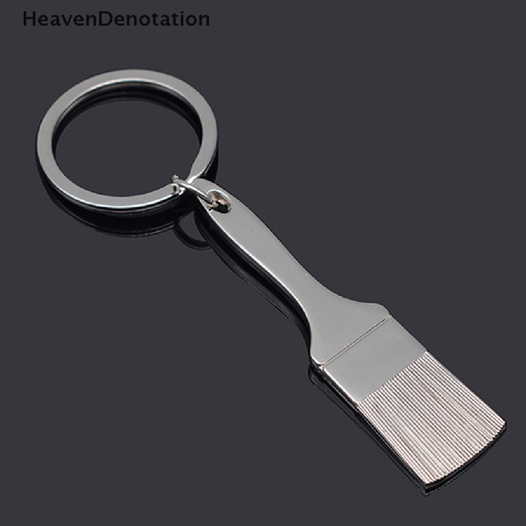 [HeavenDenotation] Alat Sikat Logam Gantungan Kunci Fashion Zinc Alloy Key Ring Man Car Key Chains HDV