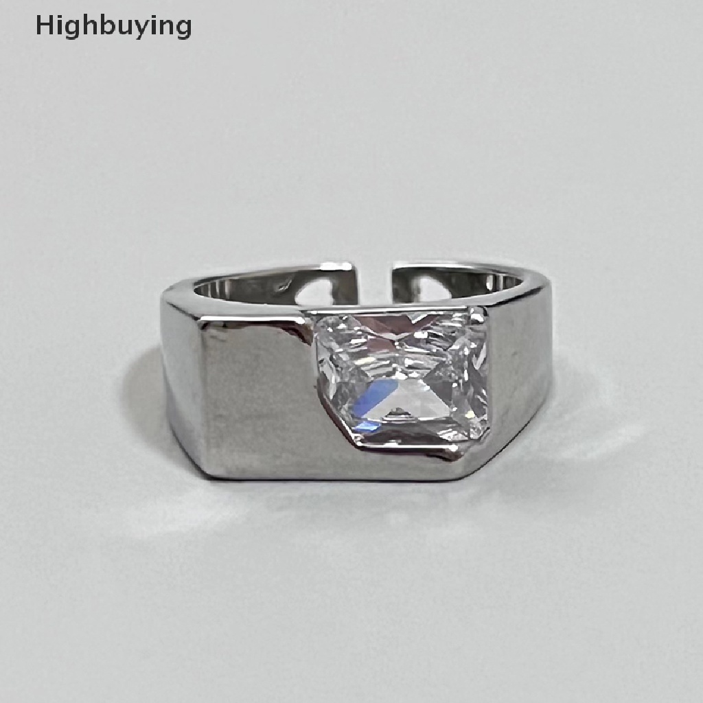 Hbid Fashion Y2k Aksesoris Shiny Star Cross Irregular Crystal Cincin Wanita Pasangan Engagement Rings Pesta Kreatif Perhiasan Hadiah Glory