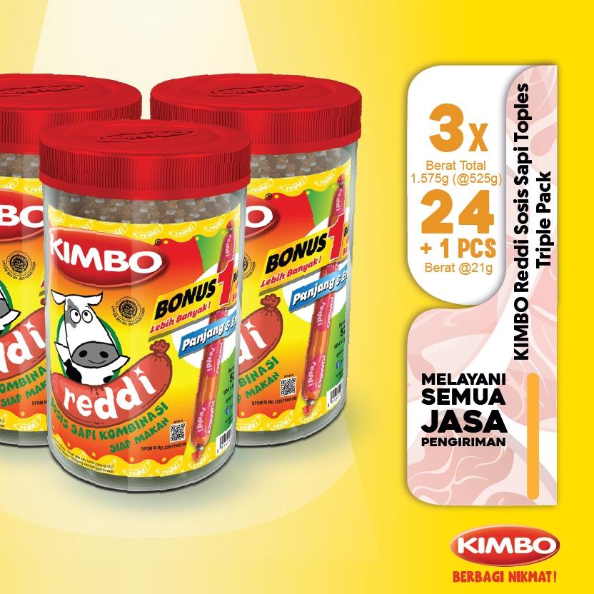

℮ KIMBO Reddi Sosis Sapi Toples Triple Pack ➼