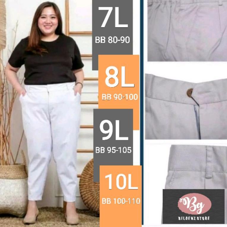 MURAH JUMBO BAGGY PANTS PREMIUM//SIZE 7L 8L 9L 10L//CELANA KERJA WANITA//CELANA PANJANG BAHAN//OGOS_