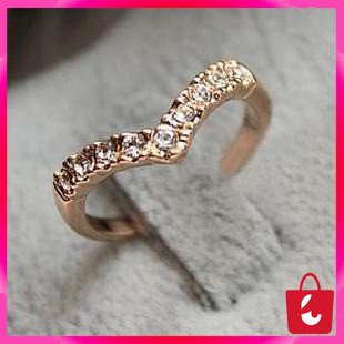 Cincin Wanita Love Diamond Fashion Aksesoris Korea