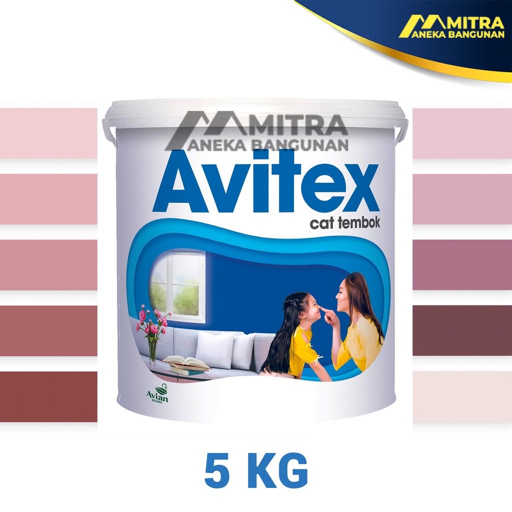 CAT TEMBOK INTERIOR AVITEX 5 KG / WARNA PINK