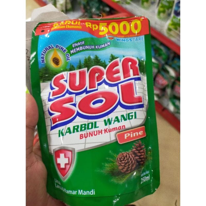 supersol / super sol karbol wangi 250ml