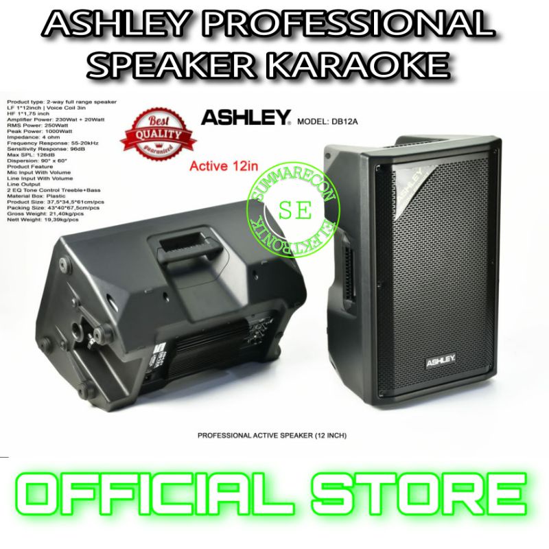 speaker karaoke aktif 12 inch ashley db 12a original speaker active 12 inch