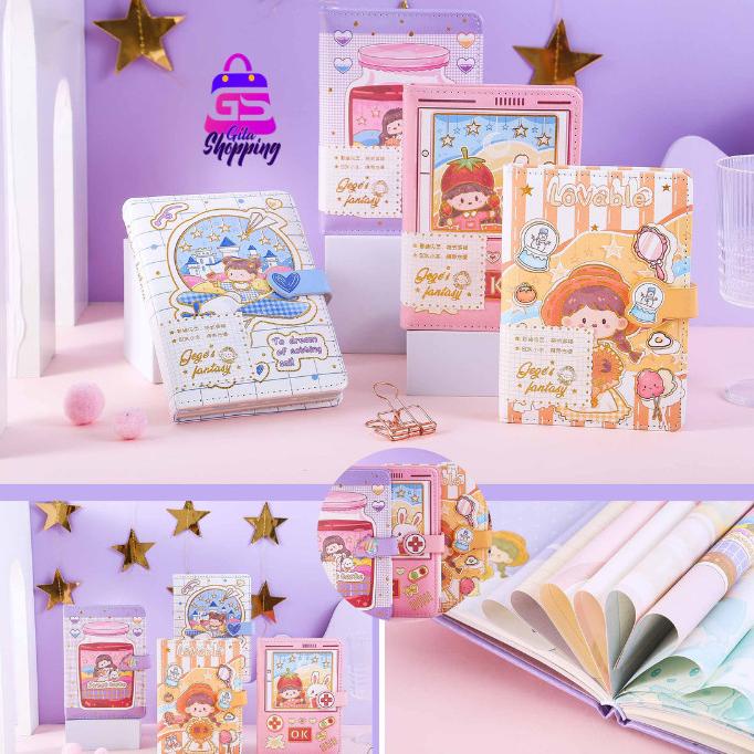 

Magnetic Notebook Diary Gege's Fantasy A6 / agenda Buku tulis - 6010 TERMURAH