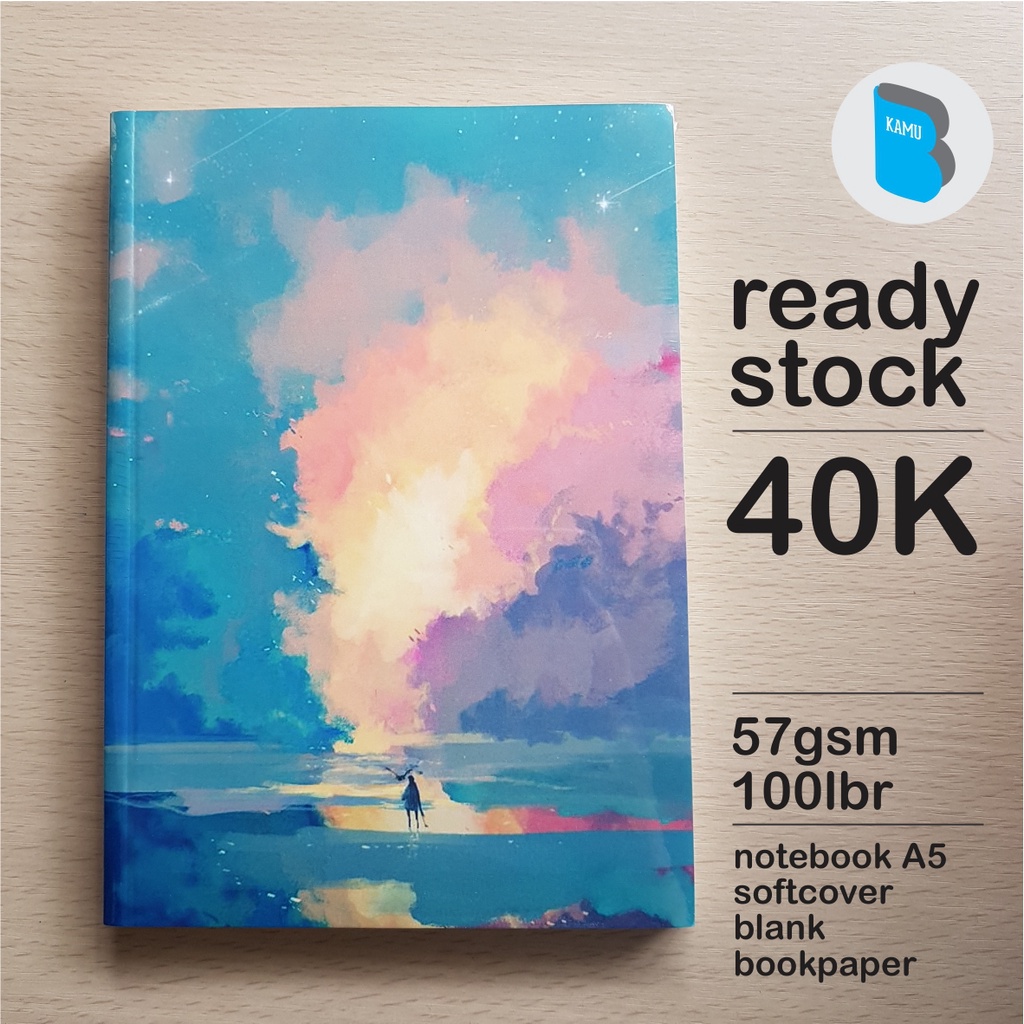 

[57/72/90 gsm] Notebook Buku Catatan Diary Jurnal Bookpaper Kosong - Beach Sky 01