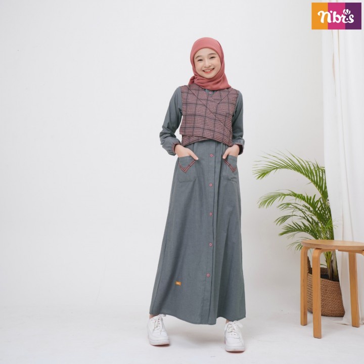 NT 079 Nibras Teen Gamis Remaja Gamis Remaja Terbaru 2023 Gamis Terbaru Nibras