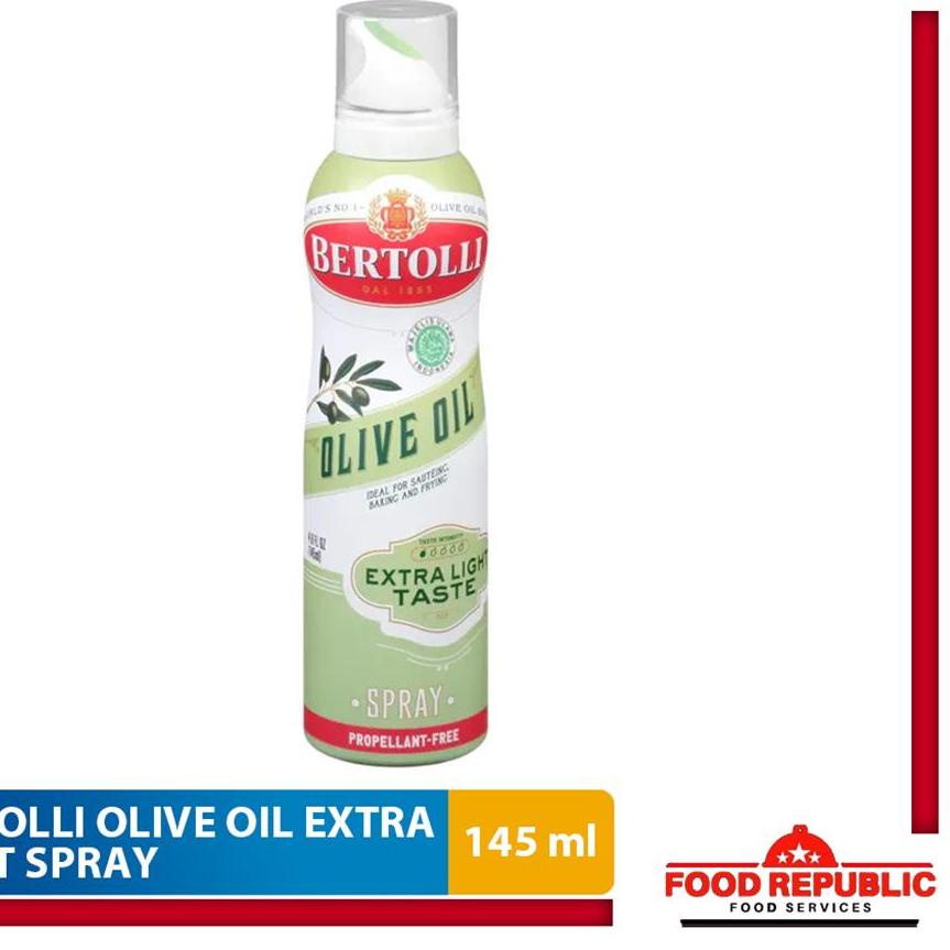 

❋ BERTOLLI EXTRA LIGHT OLIVE OIL SPRAY 145 ML - MINYAK ZAITUN HALAL ♗