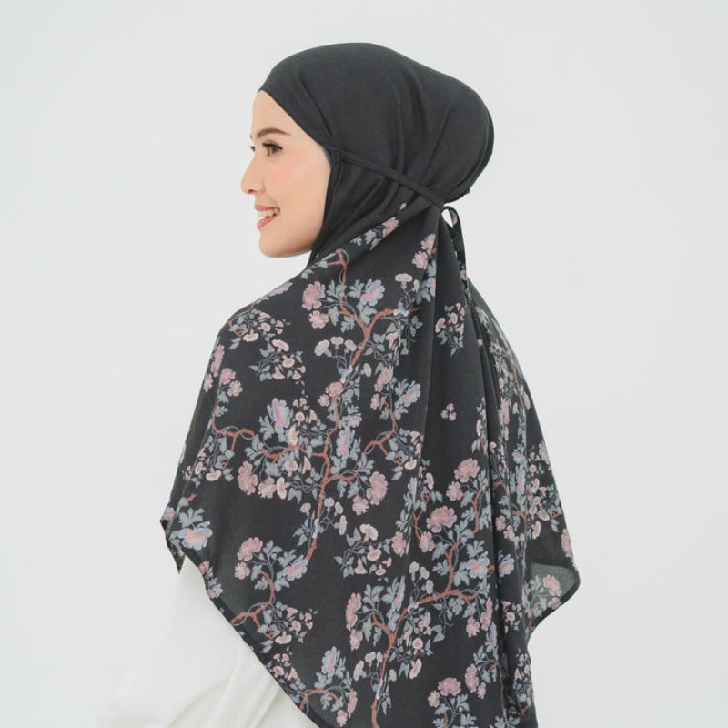 Khimar bergo DOA Baiti Calantha Black Sale no box