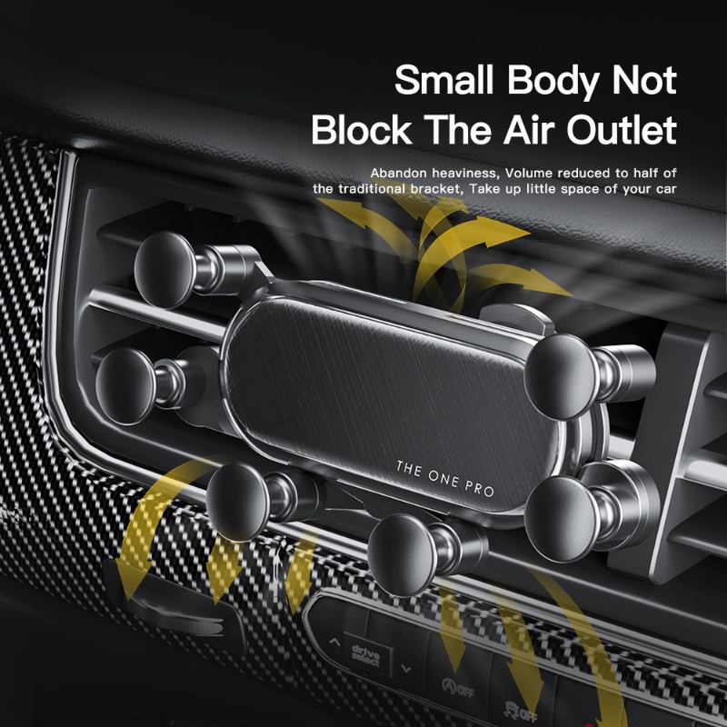 Gravity Car Phone Holder Dengan Enam Titik Mendukung Universal Removable Nyaman Aksesoris Mobil Auto Ventilasi Udara Klip Mount Holder Smartphone GPS Penyangga Berdiri
