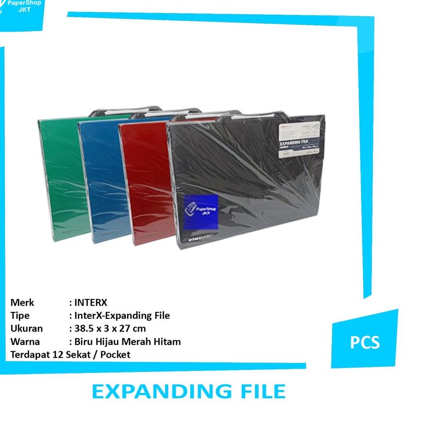 

Terbaik INTERX - Expanding File With Handle Folio -Tas Tenteng - Pcs murah