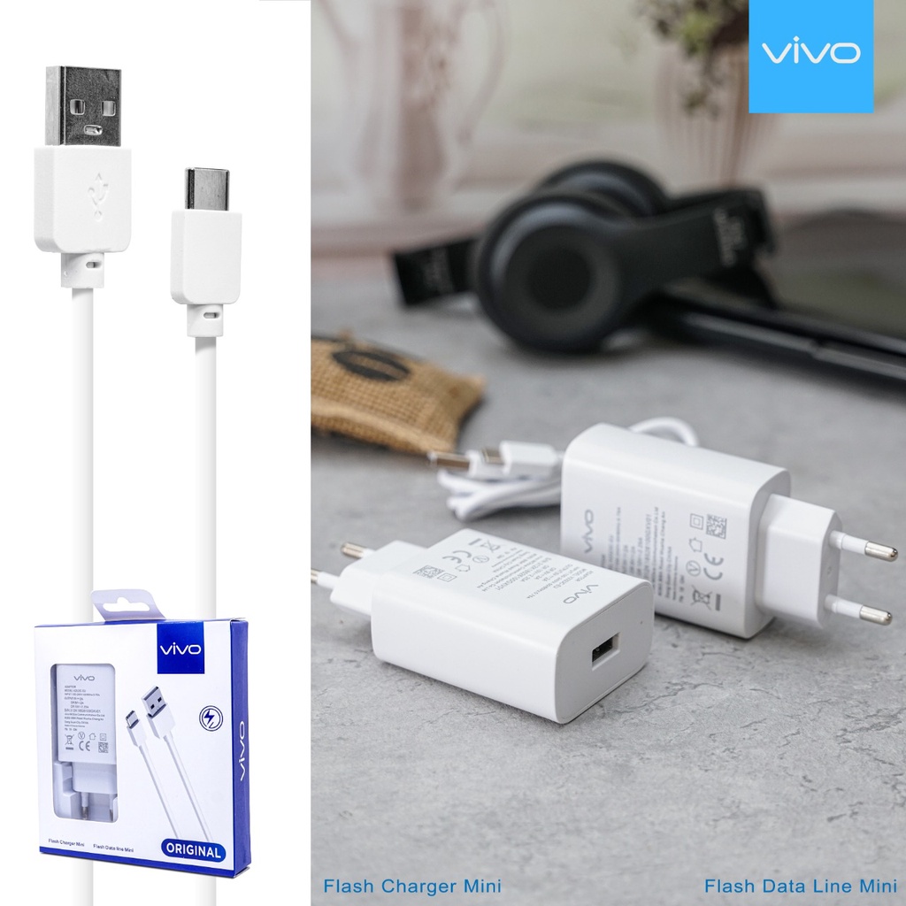 TC TRAVEL CHARGER ORIGINAL VIVO V9 / V2323 Ori 99.9 % FAST CHARGING