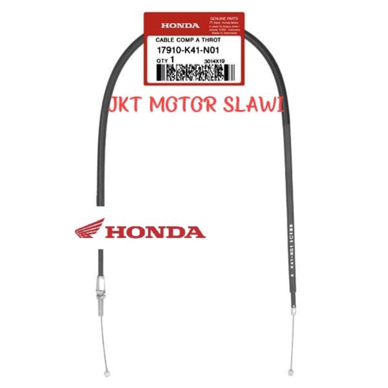 17910 k41 n01 kabel gas atas supra x 125 fi asli honda