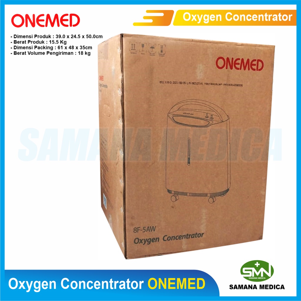 Oxygen Concentrator ONEMED 8F-5AW Mesin Penghasil Oksigen - Alat Pengubah Udara Menjadi Oksigen