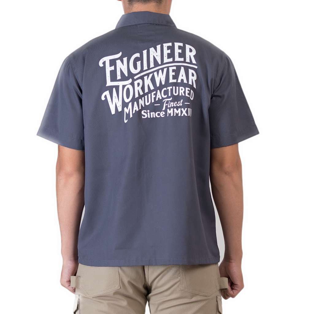 WORKSHIRT GRAPHICS KEMEJA KERJA LAPANGAN LENGAN PENDEK BY ENGINEER WORKWEAR