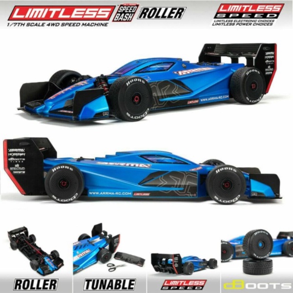 

Jual Arrma Limitless 1/7 4WD Speed Bashier Roller Chassis Fast RC Car Limited