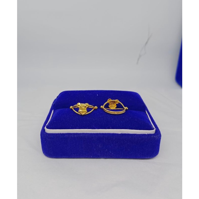cincin anak mickey polos/perak asli silver 925 lapis emas/perhiasan fashion wanita terbaru