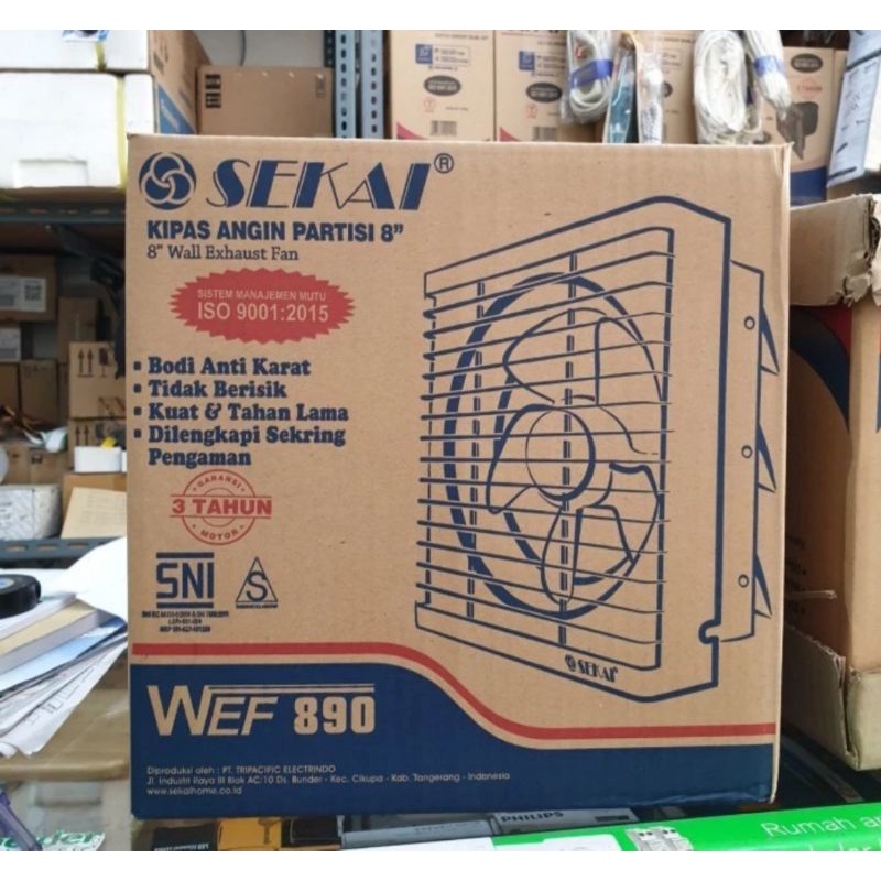Exhaust Fan Dinding Sekai WEF 890 Wall Exhaust Fan Hexos 8 inch 8" / exhaust sekai