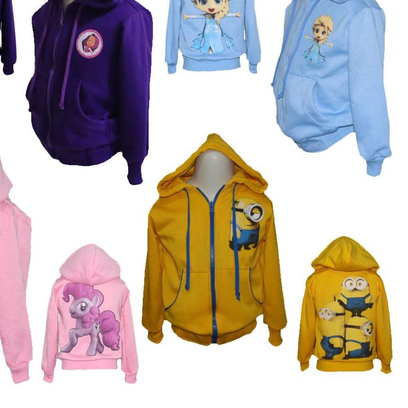 ♪ JAKET ANAK PEREMPUAN / JAKET FROZEN / JAKET KUDA PONI /JAKET MARSHA / JAKET MINION ➶
