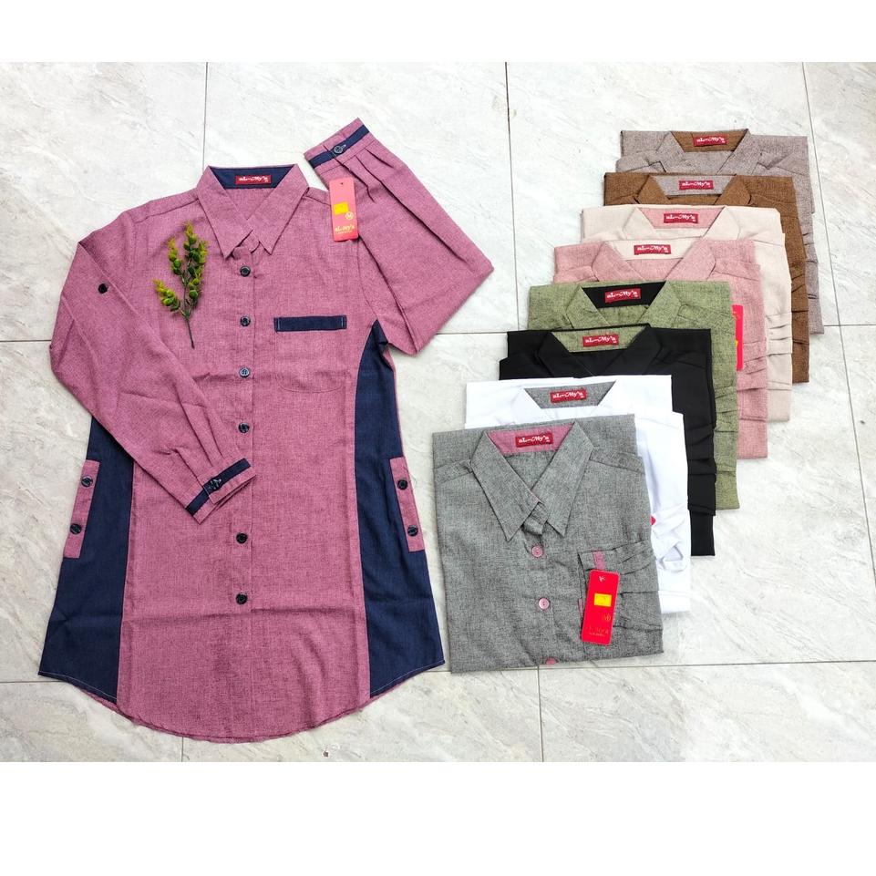Chekout ATASAN TUNIK AL'MYA//TUNIK HARA//ATASAN SANTRI//BLUS HARA//BAJU WANITA TERBARU//STELAN WANIT