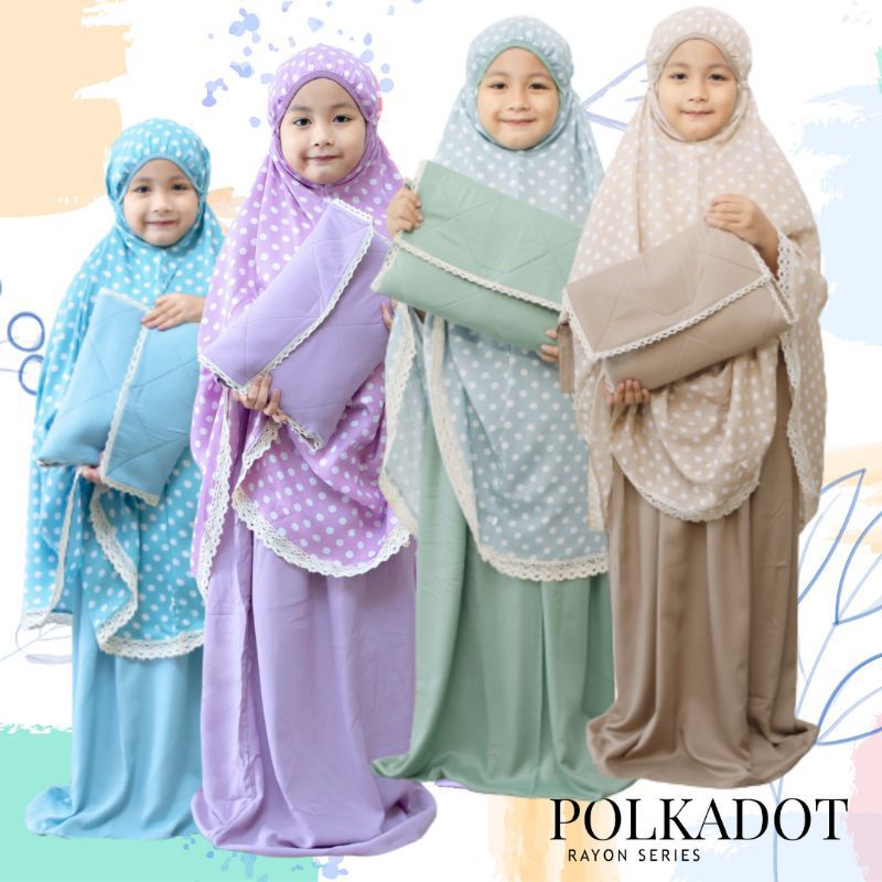 Mukena Rayon Polkadot