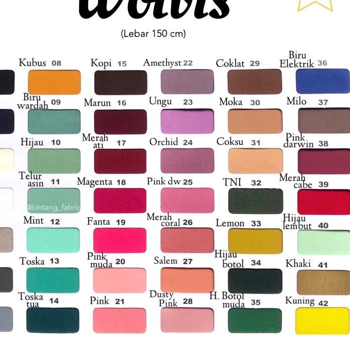 Termurah Bahan Kain Wolfis Wolvis Wool Peach 1 meter 