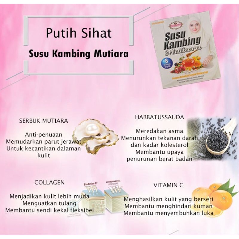 [GRATIS spray Muteh LITTLE PRINCESS ] Susu kambing mutiara syma beauty | Susu pemutih | susu whiteni