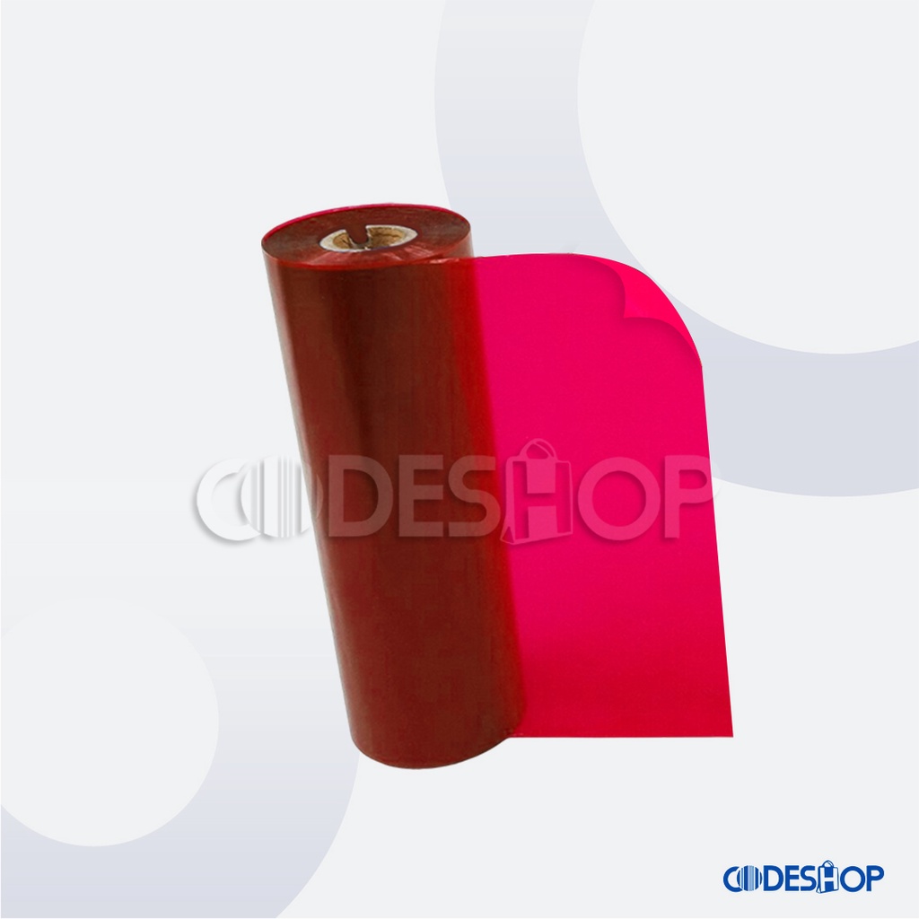 Ribbon Red/Merah Printer Barcode Premium Wax  110 x 74 Meter 110x74 m