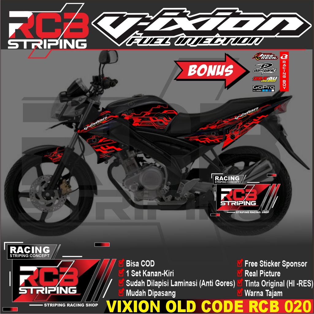 Sticker striping vixion old l Striping vixion lama 2007 - 2012 vixion old l vixion old 2012Rcb 020