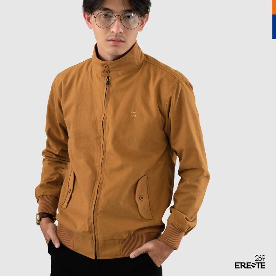 ❀ Ereste269 Jaket Harrington Canvas Bomber Pria Fusion Premium ☞